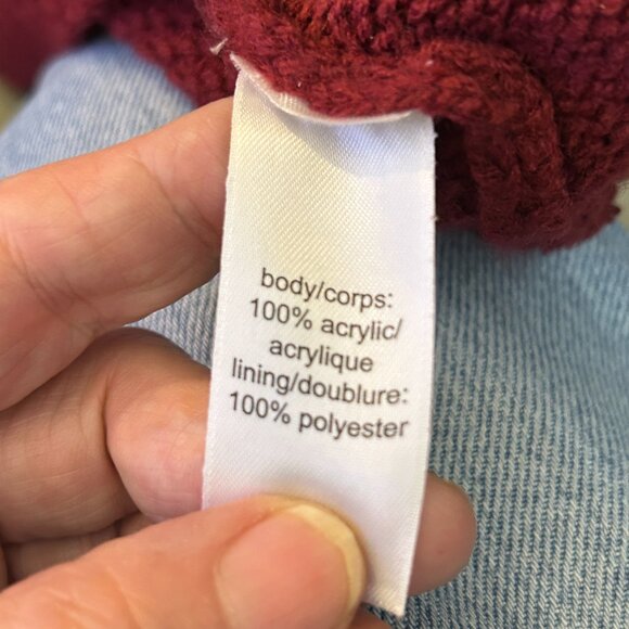 Maurices Women’s Medium Cable Knit Sweater Dress Red Lined - Picture 4 of 5